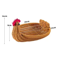 Giỏ mây tre đan hình con gà trang trí độc đáo