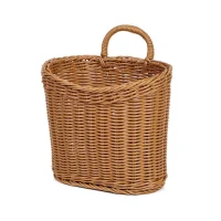 Giỏ Mây Tre Đan Bầu Dục Đứng Có Quai
