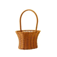 Giỏ Mây Tre Đan Bầu Dục Dáng Loe Có Quai