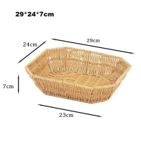 Giỏ Mây Tre Đan Chữ Nhật Bo Góc Lớn Dẹt Đa Năng