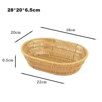 Giỏ Mây Tre Đan Bầu Dục Lớn Thành Thấp