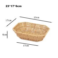 Giỏ Mây Tre Đan Chữ Nhật Bo Góc Dẹt
