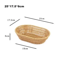 Giỏ Mây Tre Đan Bầu Dục Thành Thấp Đa Năng