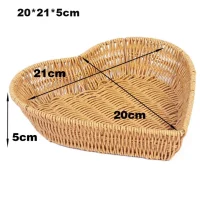Giỏ Mây Tre Đan Hình Trái Tim Đa Năng