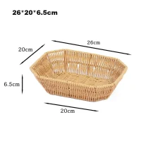 Giỏ Mây Tre Đan Chữ Nhật Bo Góc Lớn Dẹt