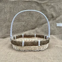 Giỏ Mây Tre Đan Đáy Lót Vải Có Quai Xách