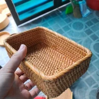 Giỏ Mây Tre Đan Chữ Nhật Nhỏ Đa Năng