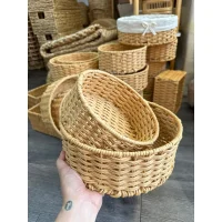 Giỏ Đan Mây Tre Hình Bầu Dục Đa Năng