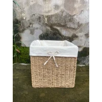 Giỏ Mây Tre Đan Chữ Nhật Có Lót Vải